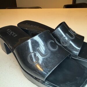 Gucci Women's Glossy Black Mules